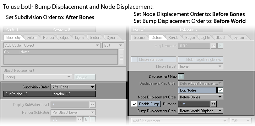 Mixing Displacements